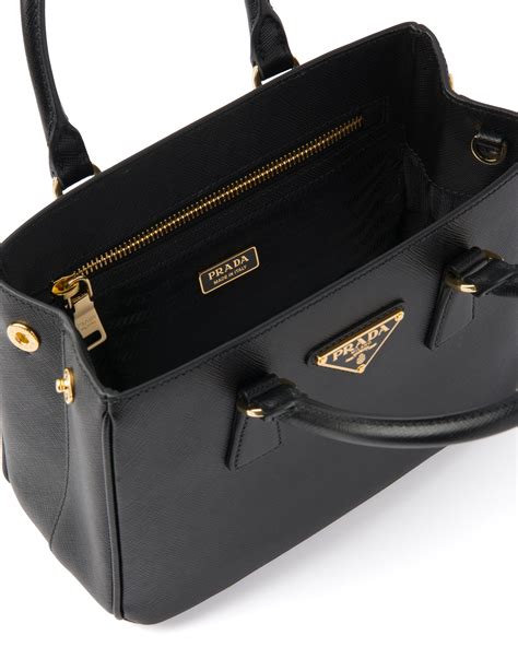 prada black saffiano leather lux galleria bag|Prada saffiano lux tote small.